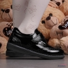 Baby formal shoes PONKI ELEGANCE Black-Grey, sizes 21-25