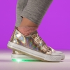 Baby sports shoes with luminous soles PONKI CNW-RS Gold №21-25