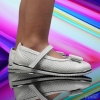 Children's ballerina shoes PONKI QUITY-PANDEL WHITE sizes 31-36