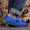Children's Moccasins PONKI ELEGO BLUE WHITE, Sizes 26-30