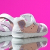 Baby barefoot sandals PONKI BAREFOOT REBBEL WHITE - PURPLE №22-25