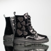Cizme pentru copii **PONKI Lovewalks Black Patent**, mărimi **30–35**