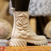 Youth Ankle Boots PONKI ROSES BEIGE, sizes 36-39