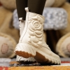 Youth Ankle Boots PONKI ROSES BEIGE, sizes 36-39