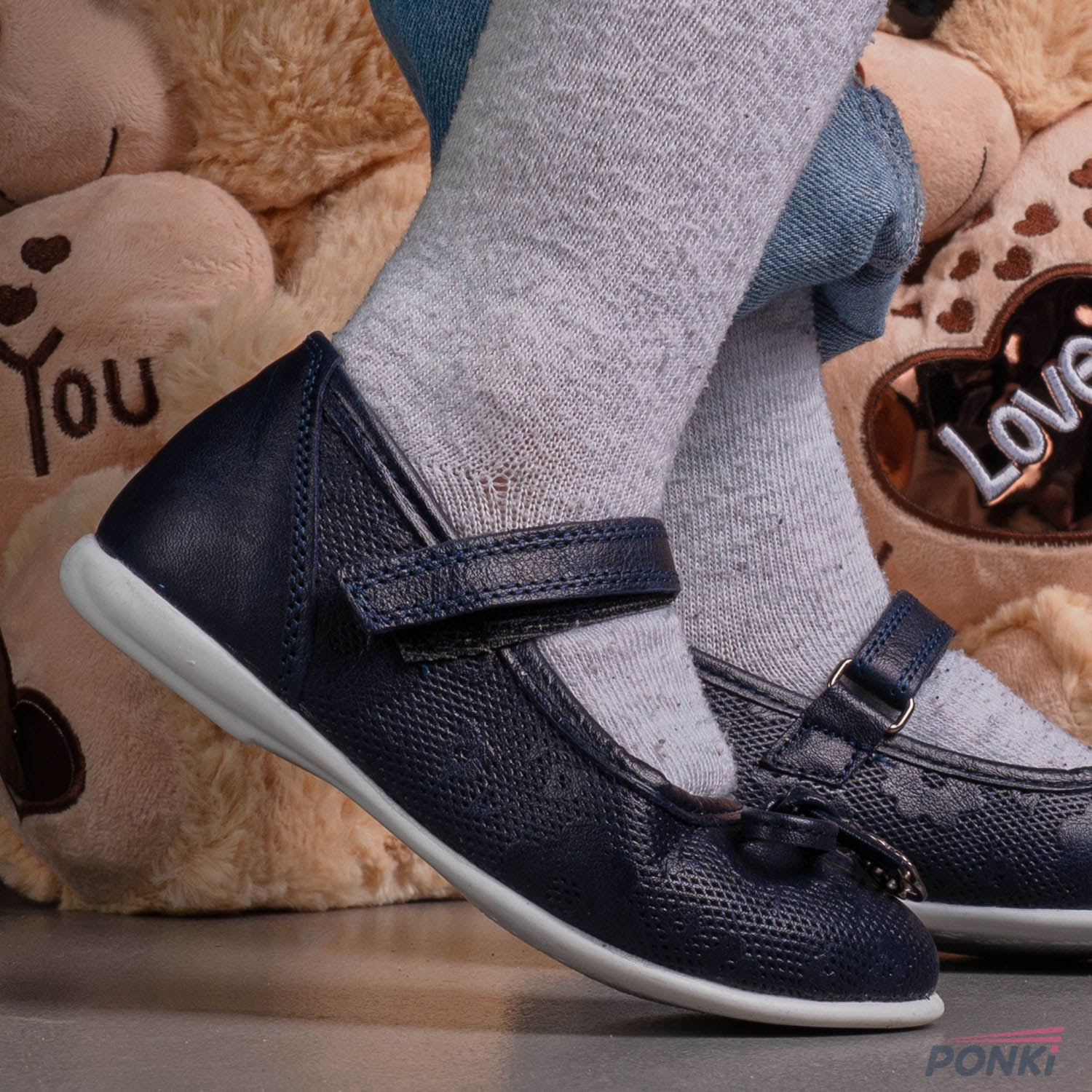 Baby ballerinas PONKI DAISY DARKBLUE №21-25
