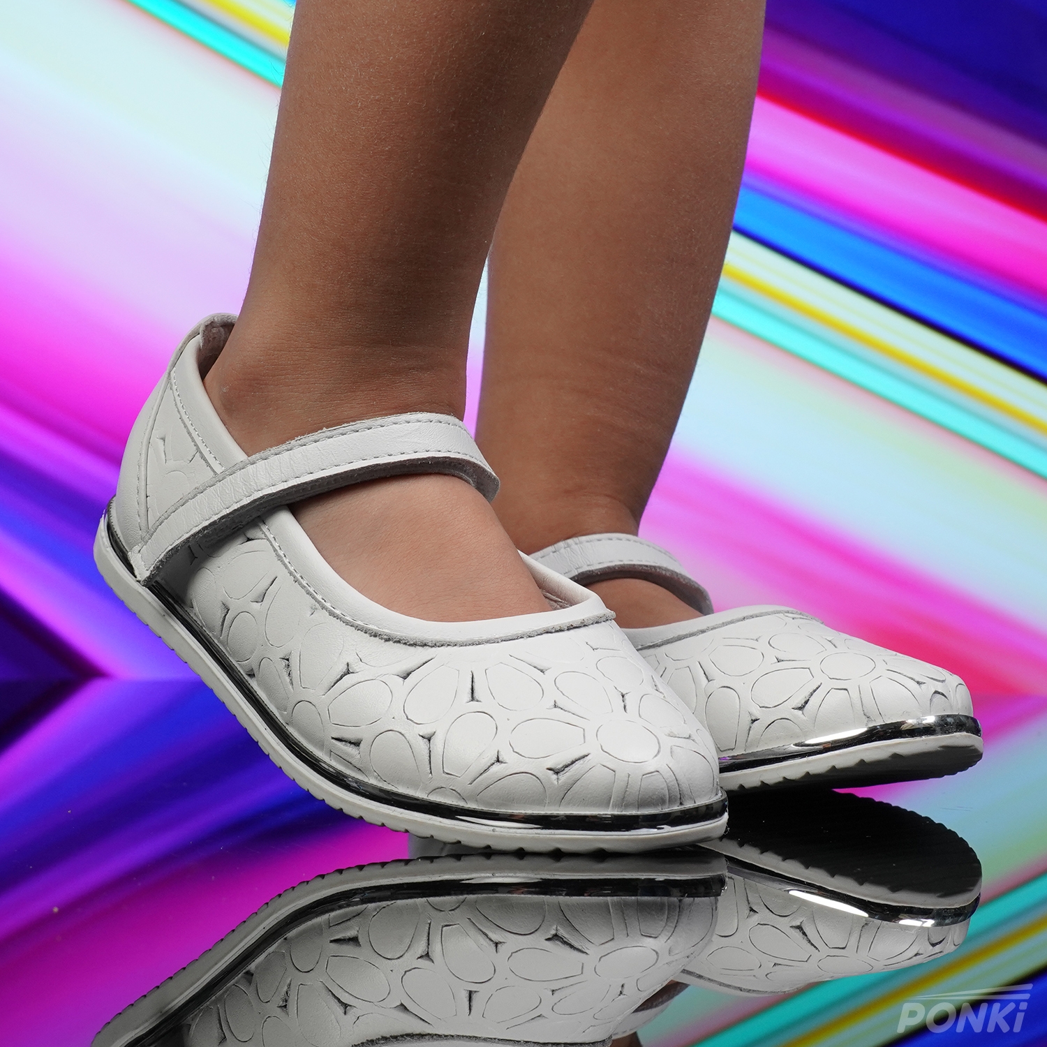 Baby ballerinas PONKI QUITY WHITE №21-25