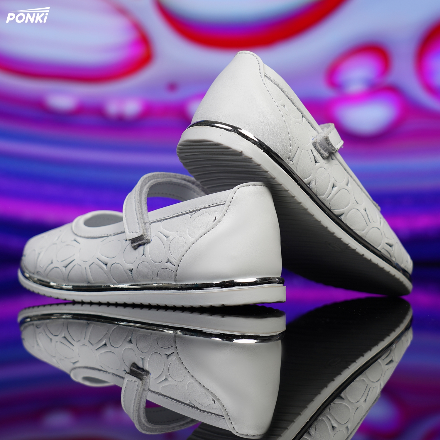 Baby ballerinas PONKI QUITY WHITE №21-25