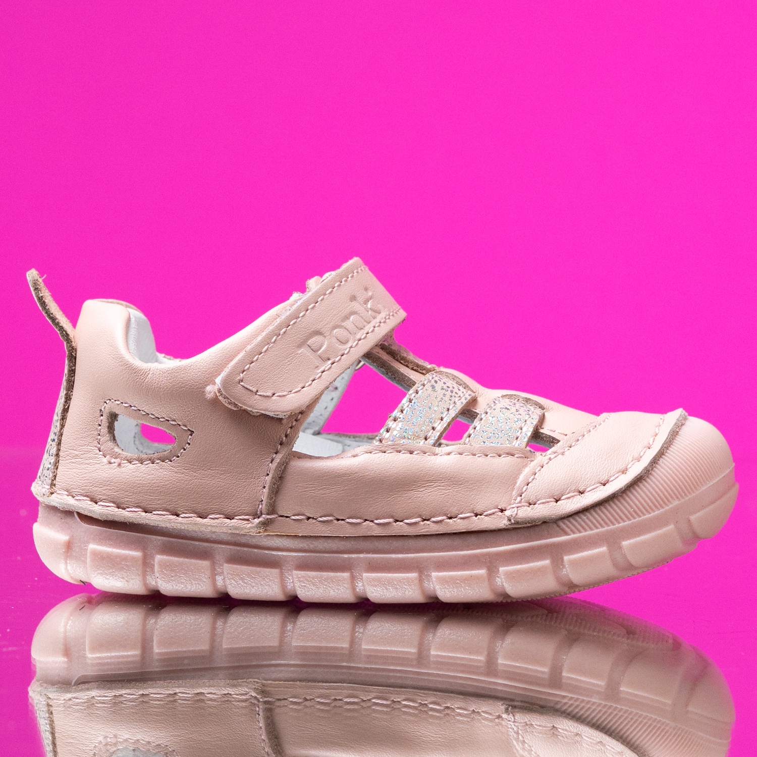 Baby barefoot sandals PONKI BAREFOOT SPLITT POWDER №19-21