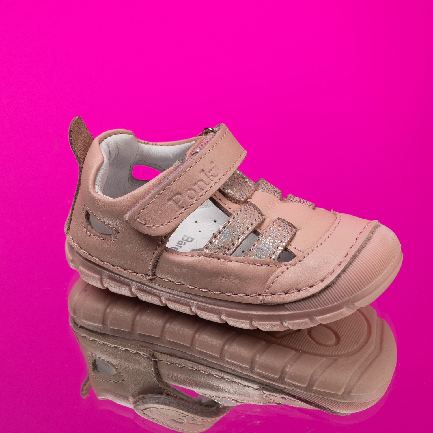 Baby barefoot sandals PONKI BAREFOOT SPLITT POWDER №19-21