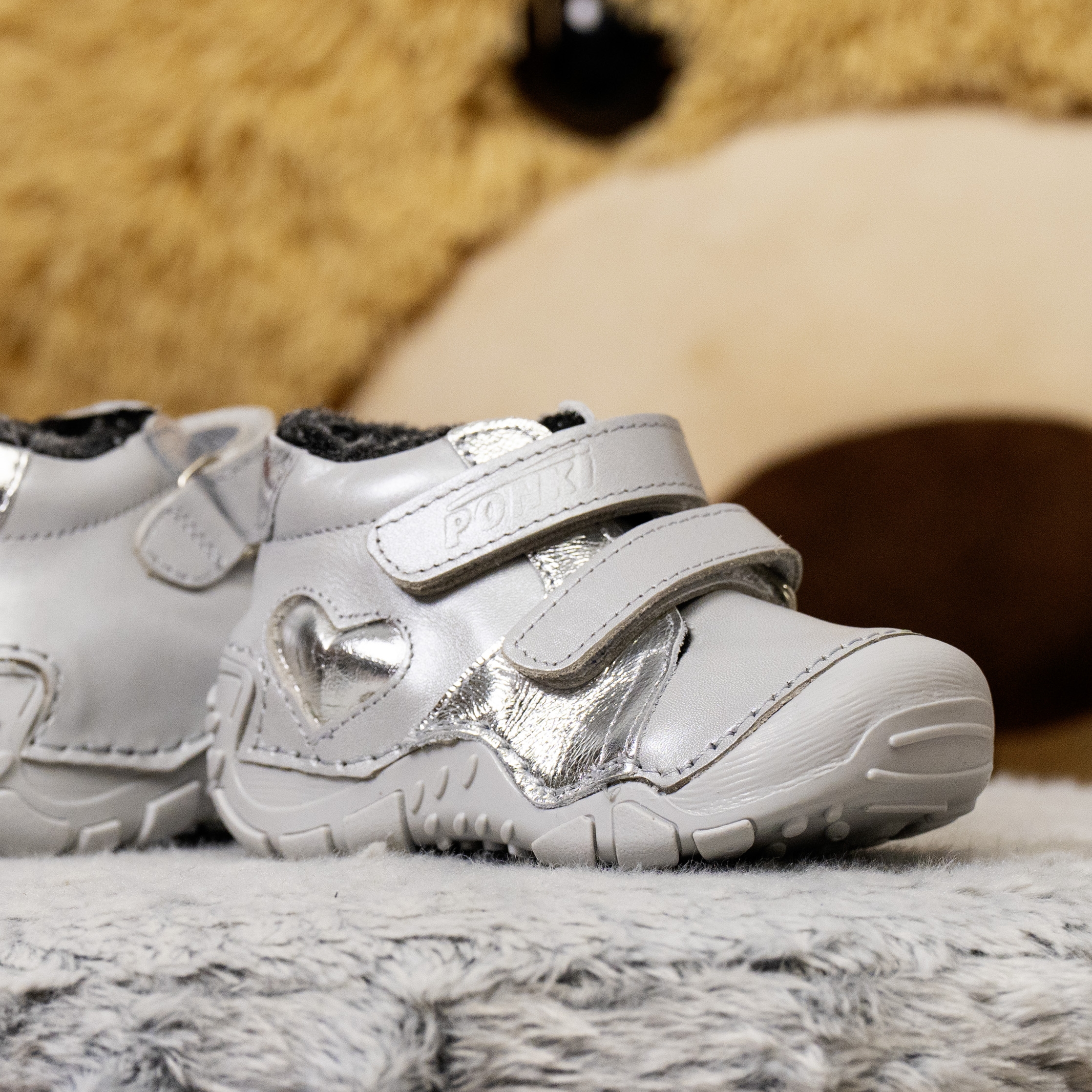 Baby boots PONKI BAREFOOT SENSIA PEARL GREY №19-21
