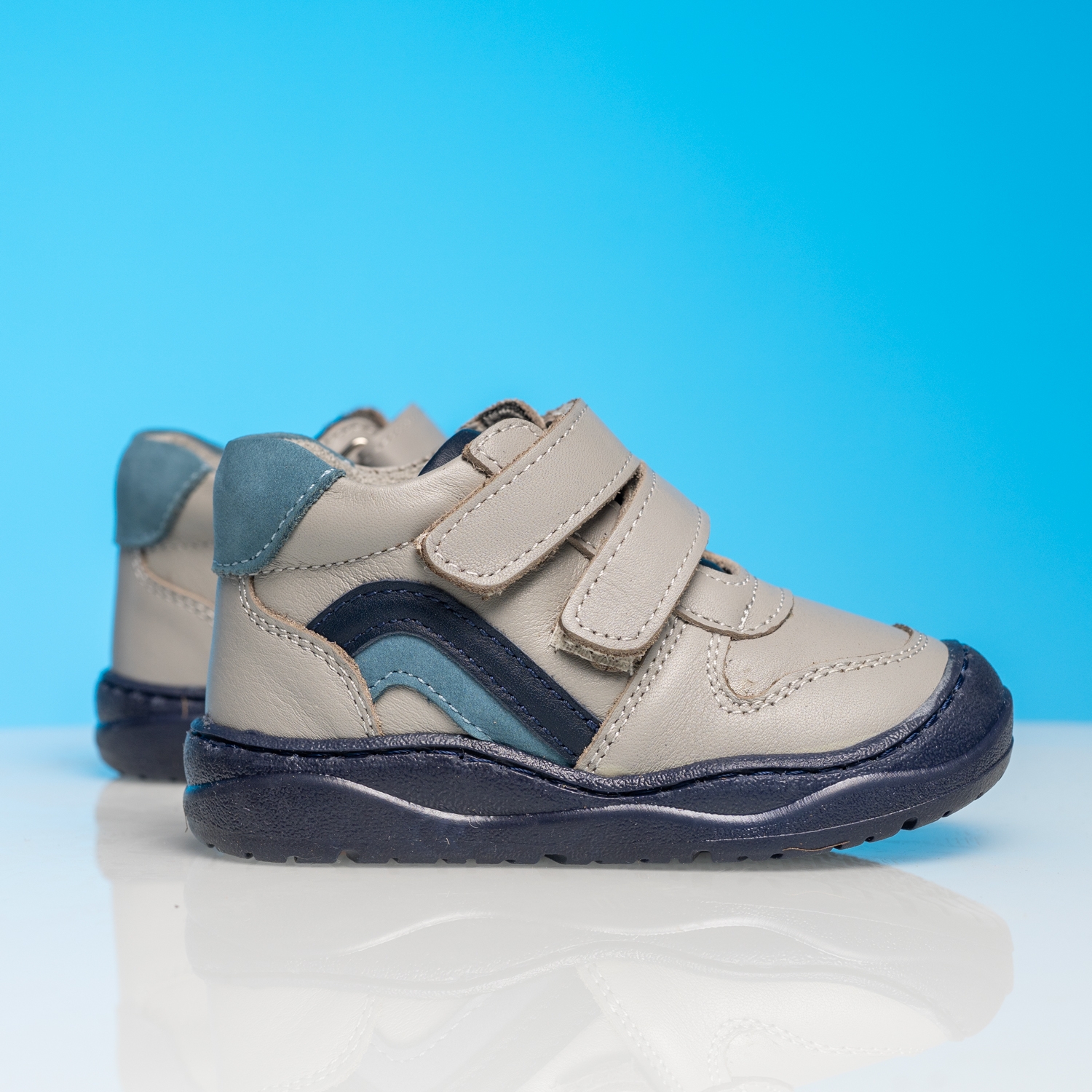 Ghete barefoot pentru bebeluși **PONKI BAREFOOT Spectrum Grey** №19-22