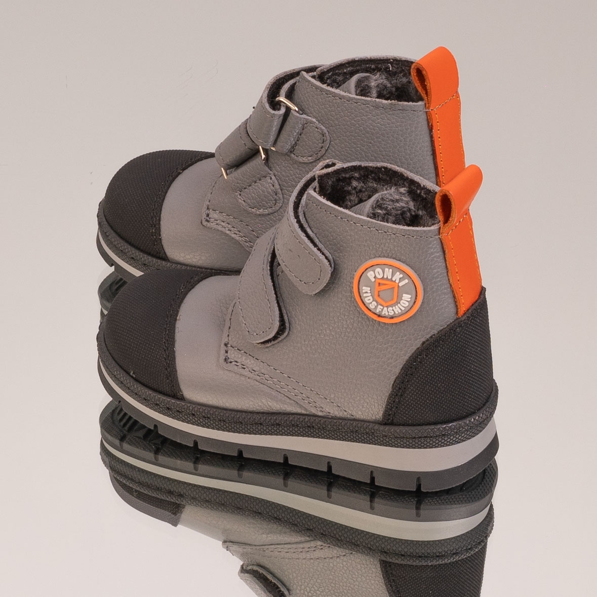 Baby boots PONKI VILGEFORTZ GREY, sizes 21-25