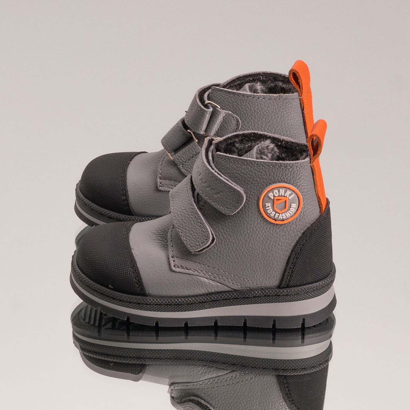 Baby boots PONKI VILGEFORTZ GREY, sizes 21-25