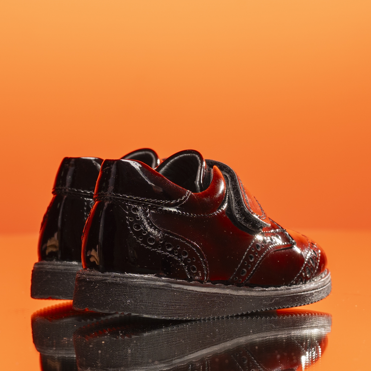 Baby formal shoes PONKI ELEGANCE Black-Grey, sizes 26-30