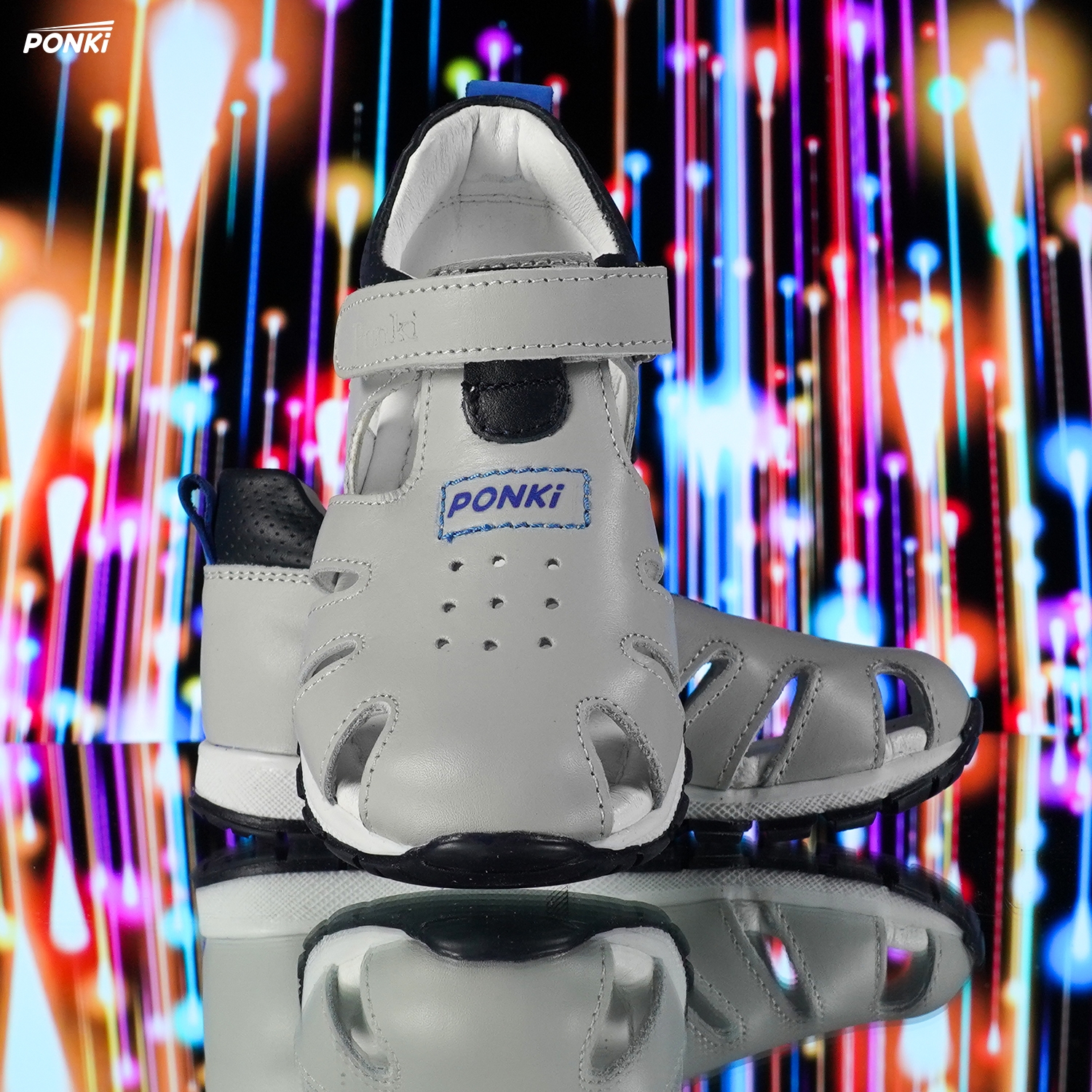 Baby sandals PONKI Adam Gray - B17-9N - №19-25