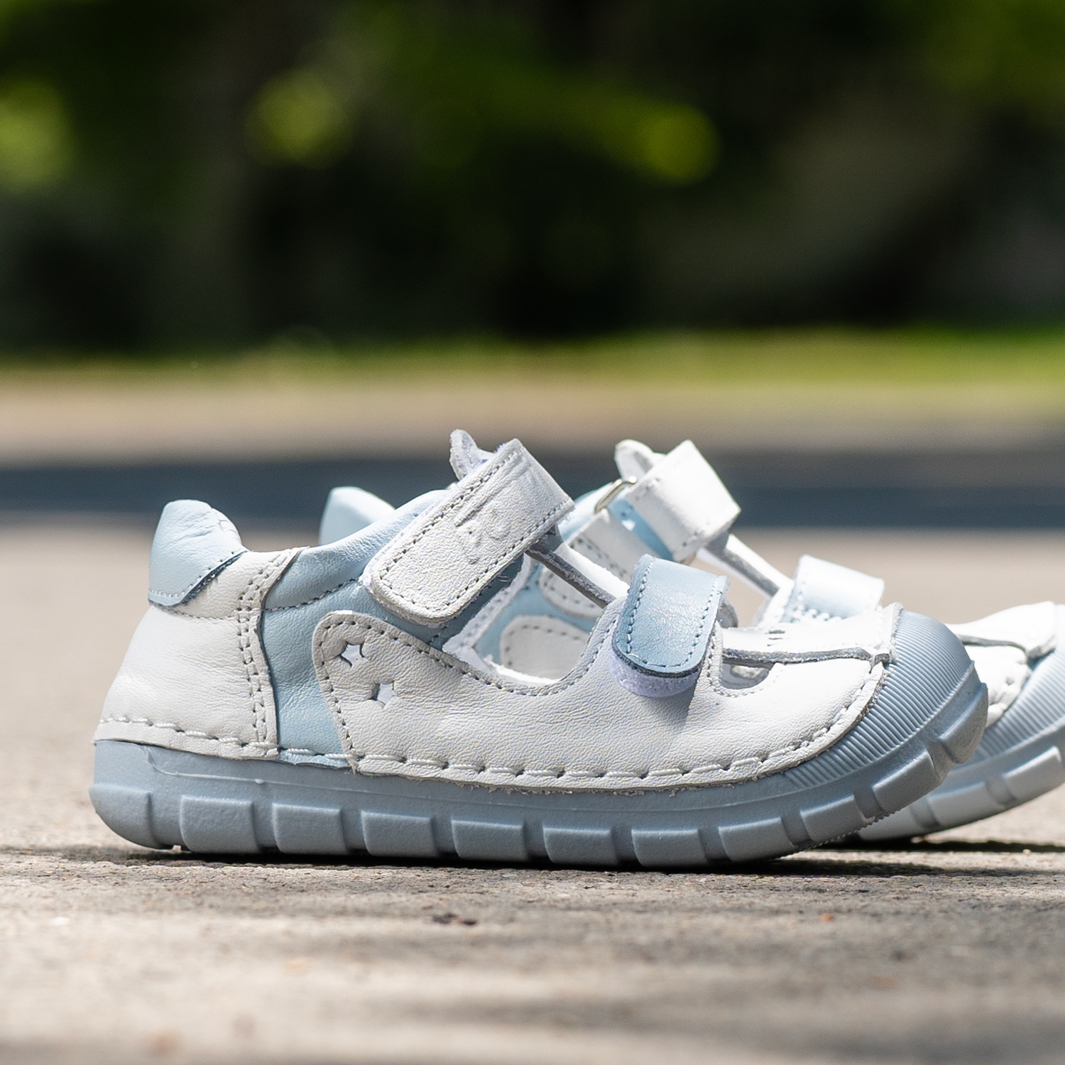 Baby sandals PONKI BAREFOOT STELLAR WHITE №19-21