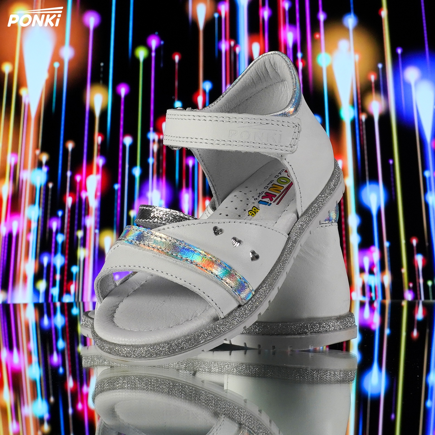 Baby sandals PONKI BORBOLETA White - PP546-2 - №21-25