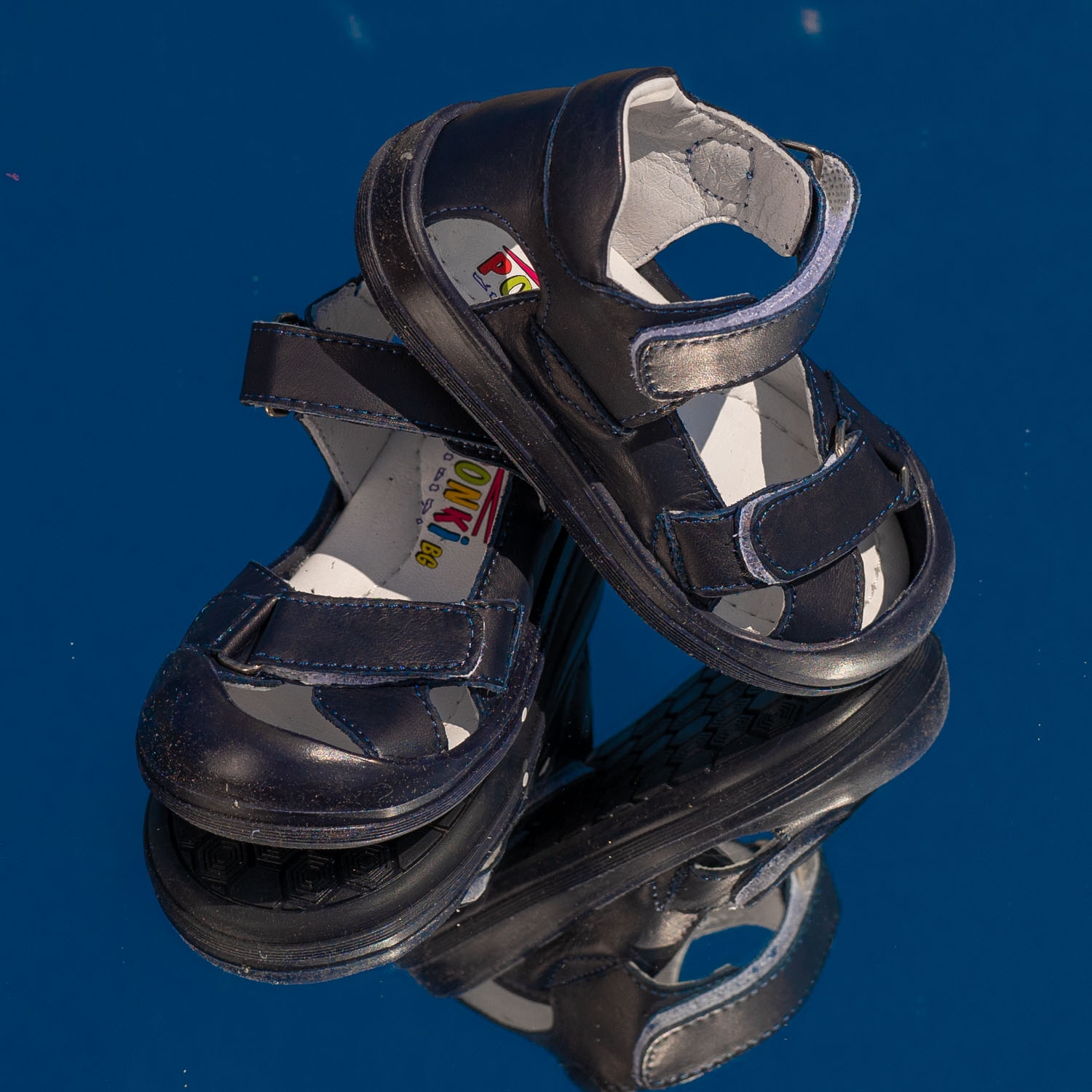 Baby sandals PONKI Cane Darkblue №19-21, №22-25
