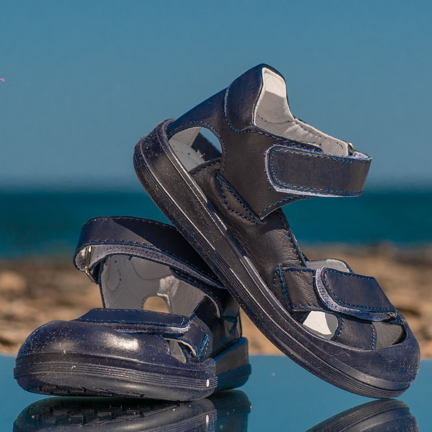 Baby sandals PONKI Cane Darkblue №19-21, №22-25
