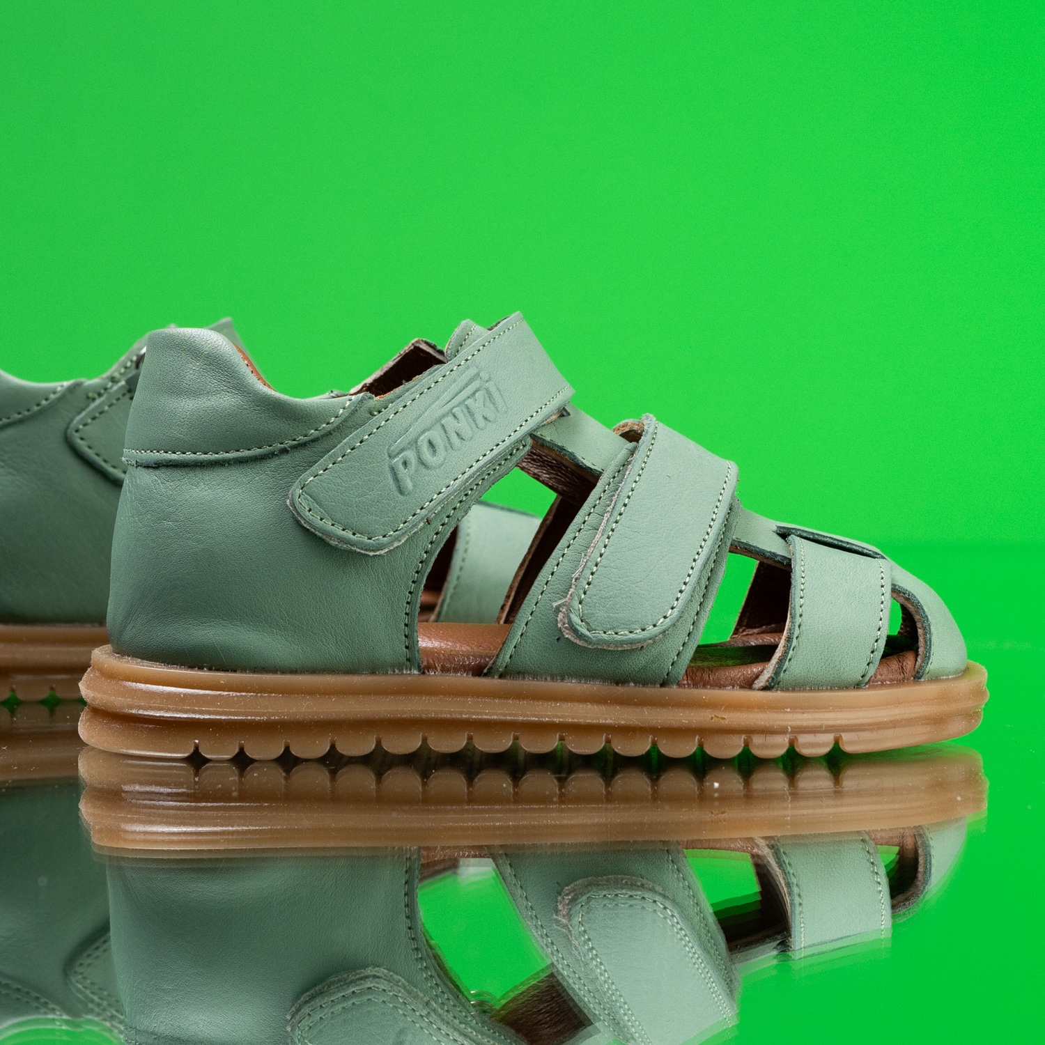 Baby sandals PONKI Craft Green №19-25