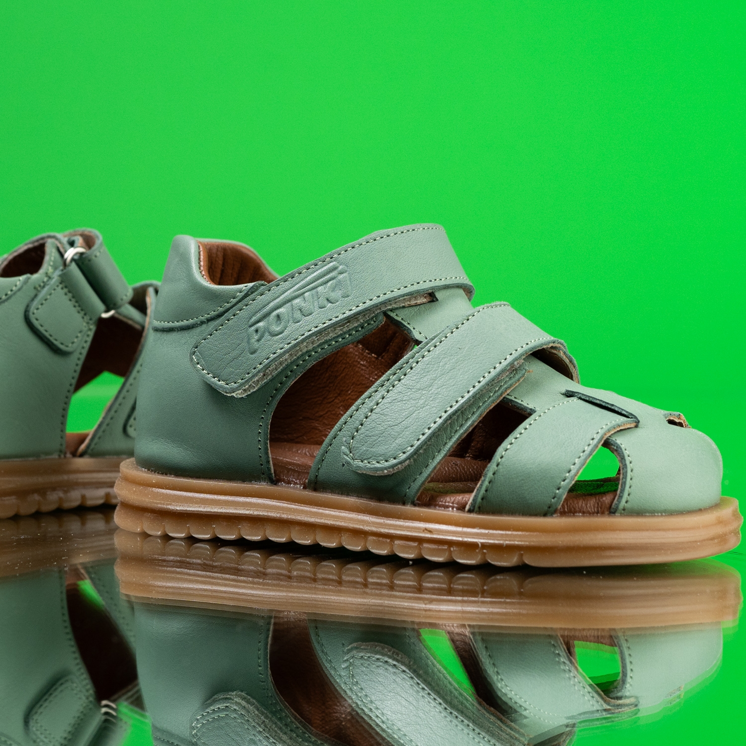 Baby sandals PONKI Craft Green №19-25
