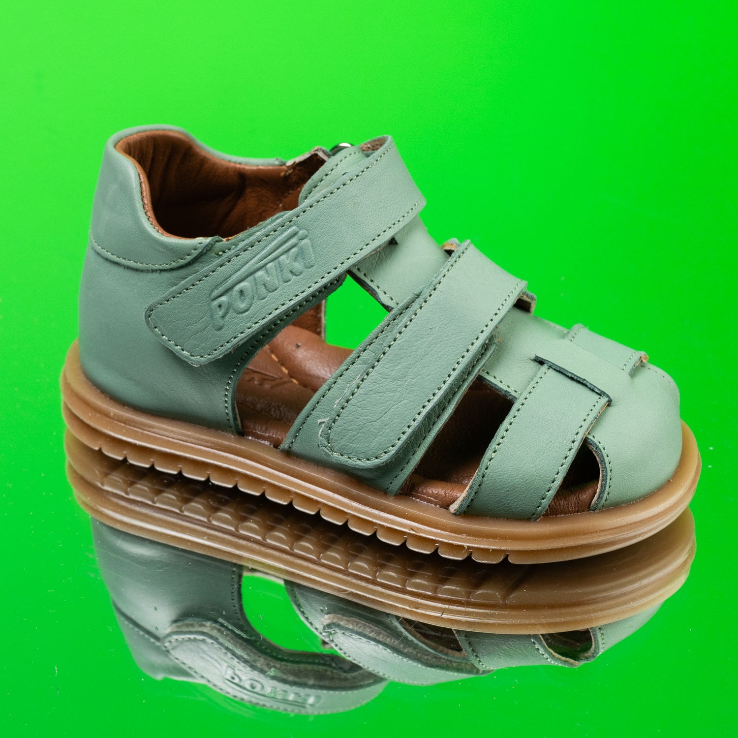 Baby sandals PONKI Craft Green №19-25