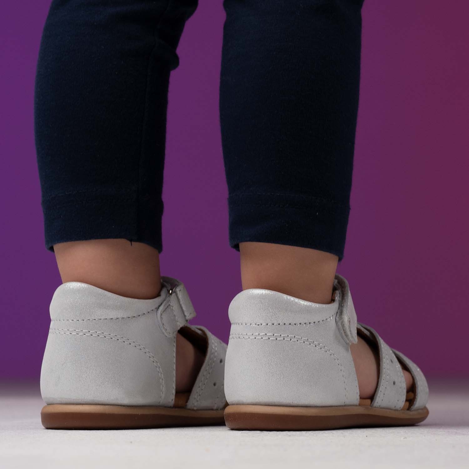 Baby sandals PONKI SARO Silver New №20-25