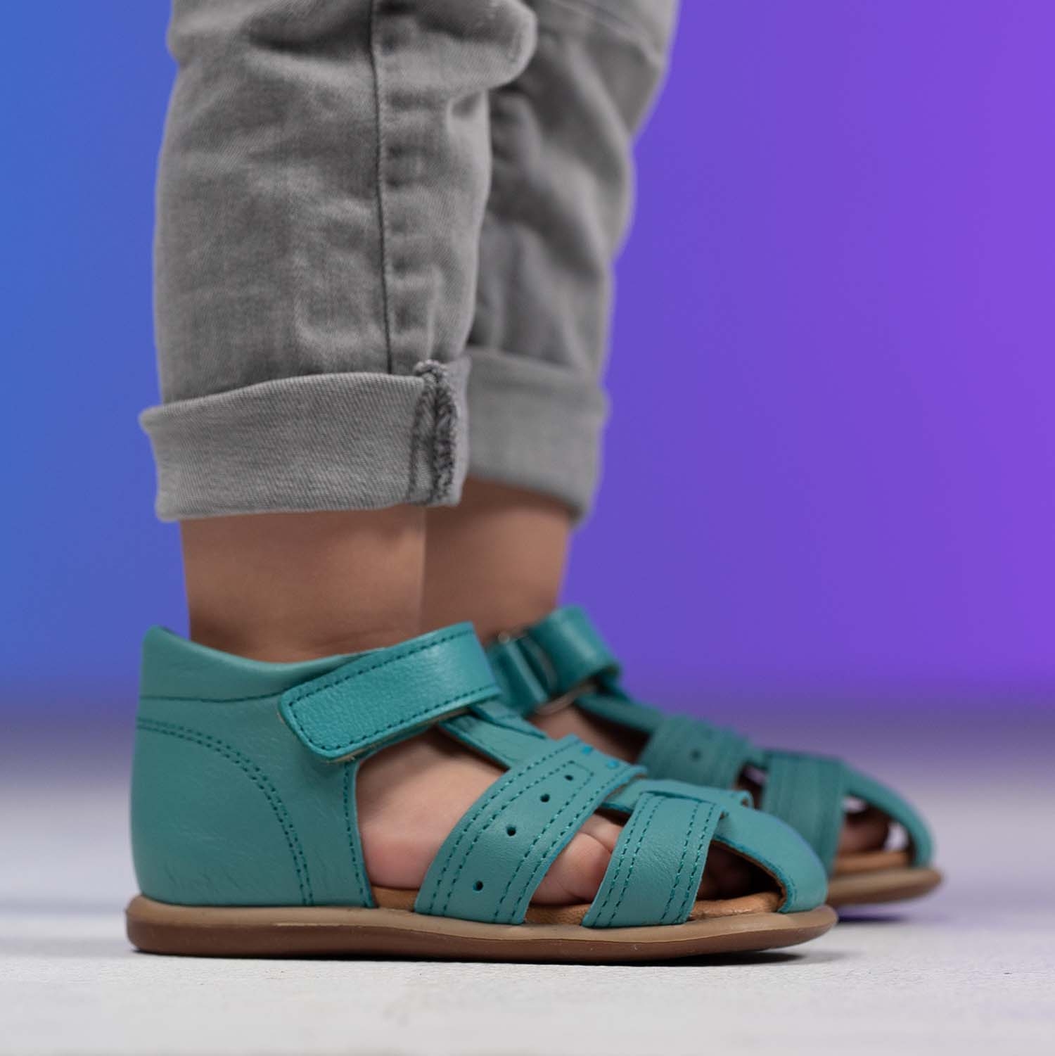 Baby sandals PONKI SARO Turqoise New №20-25