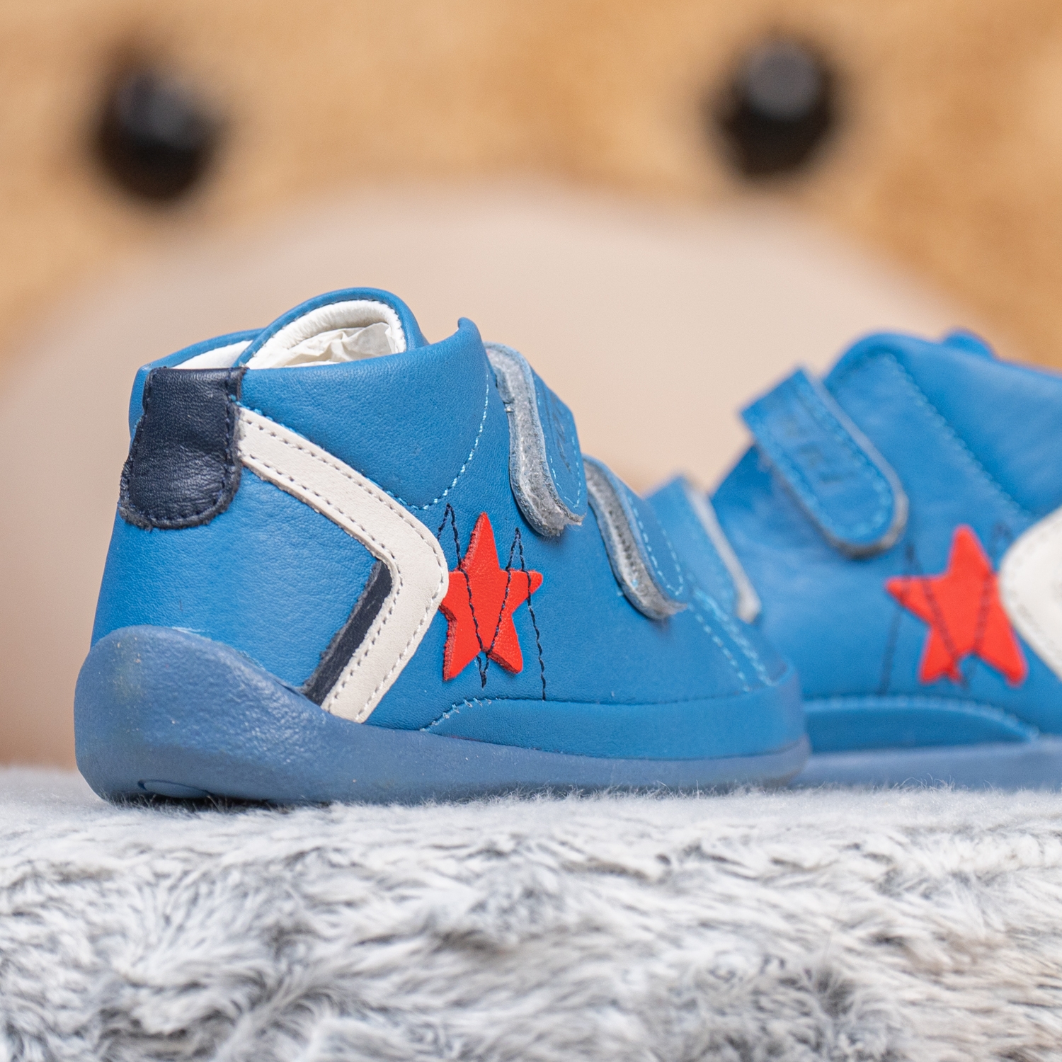 Baby shoes PONKI ATOM STAR BLUE-RED №19-21
