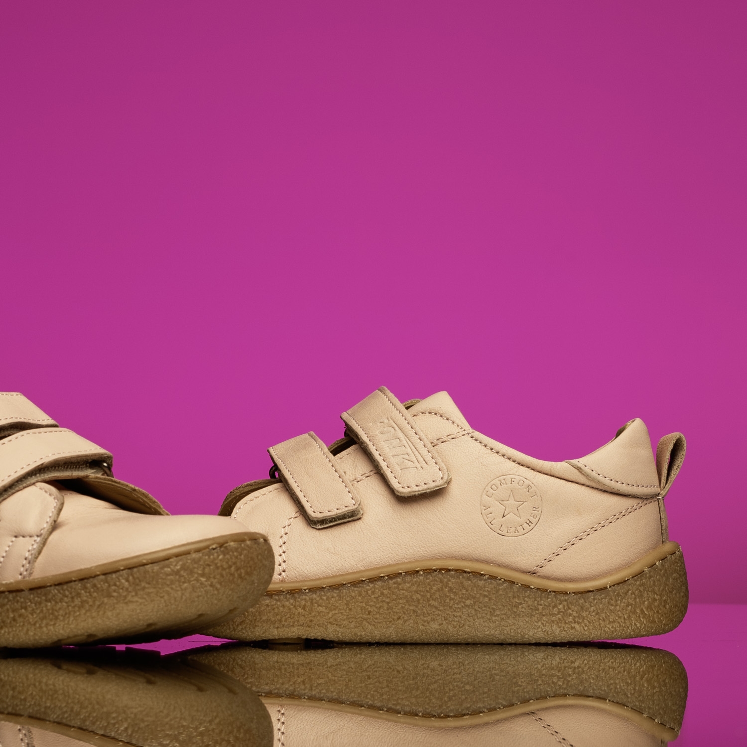Baby shoes PONKI BAREFOOT Kamper Lepi Powder №22-26