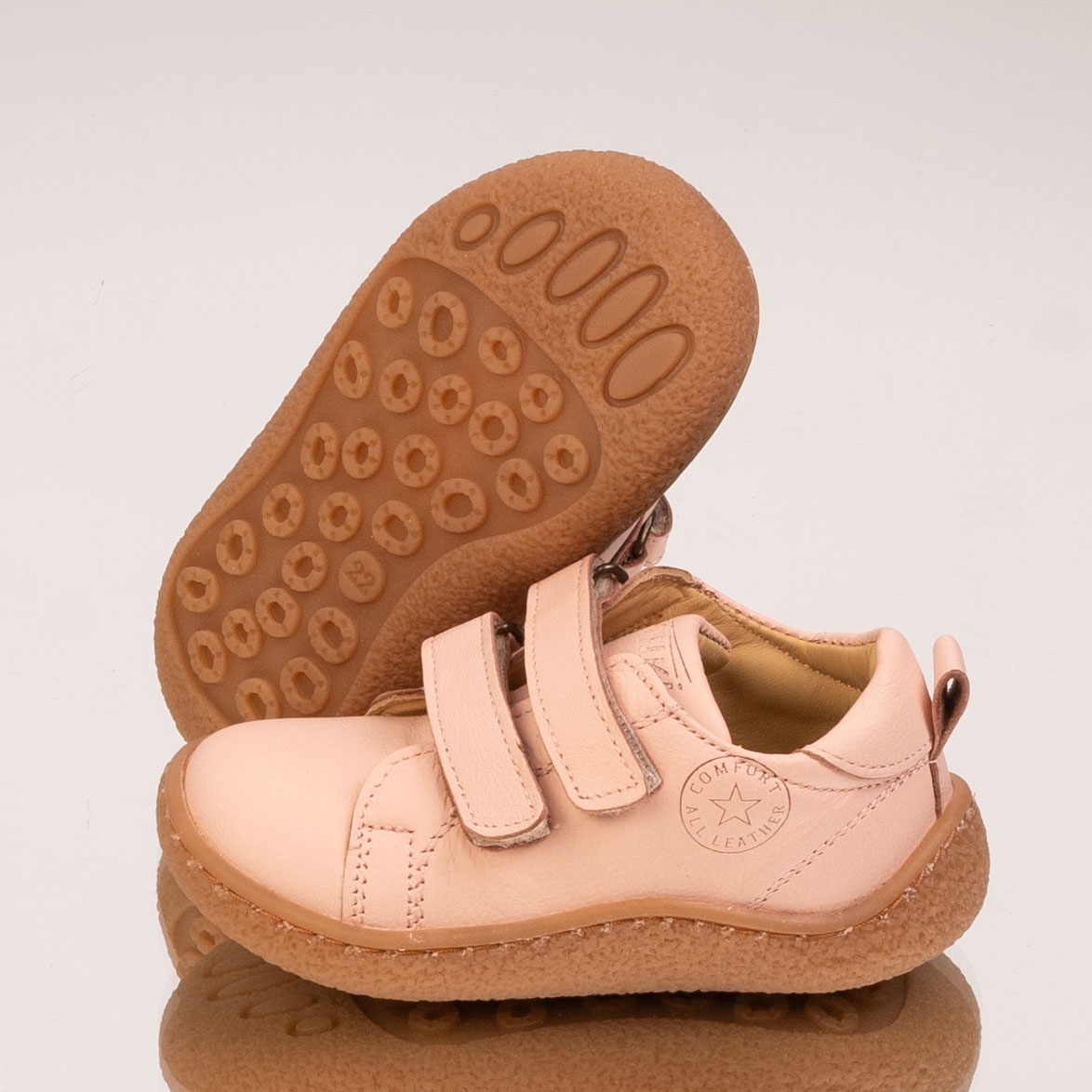 Baby shoes PONKI BAREFOOT Kamper Lepi Powder №22-26
