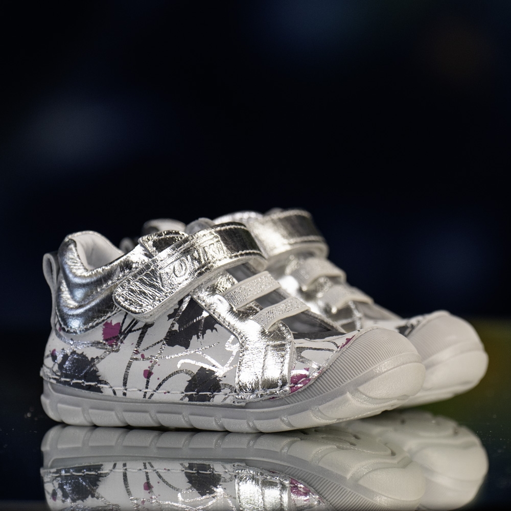 Baby Shoes PONKI BAREFOOT Print Silver №19–21