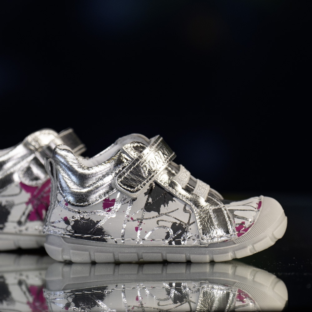 Baby Shoes PONKI BAREFOOT Print Silver №19–21