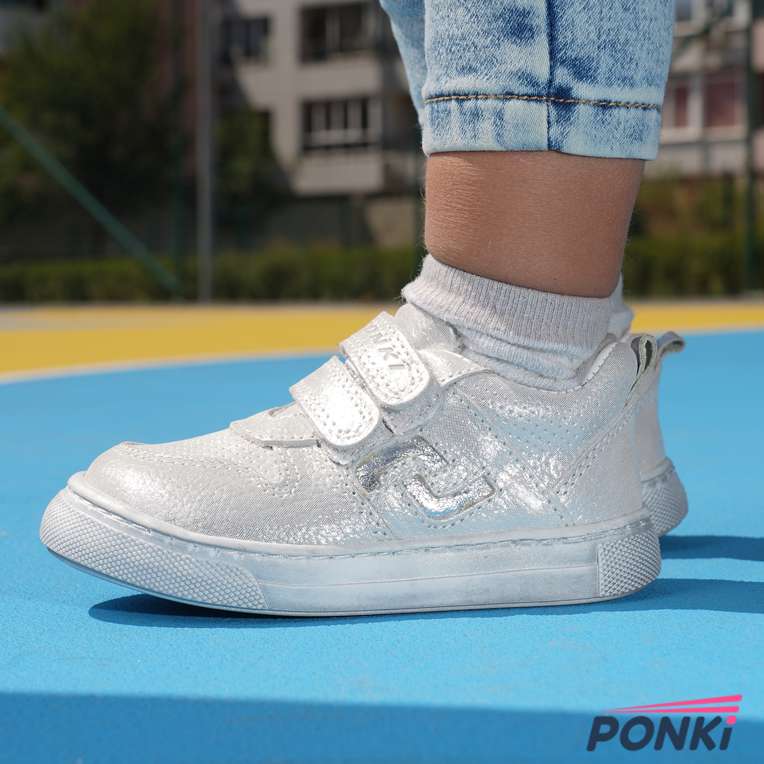 Baby shoes PONKI GENEL SILVER №21-25