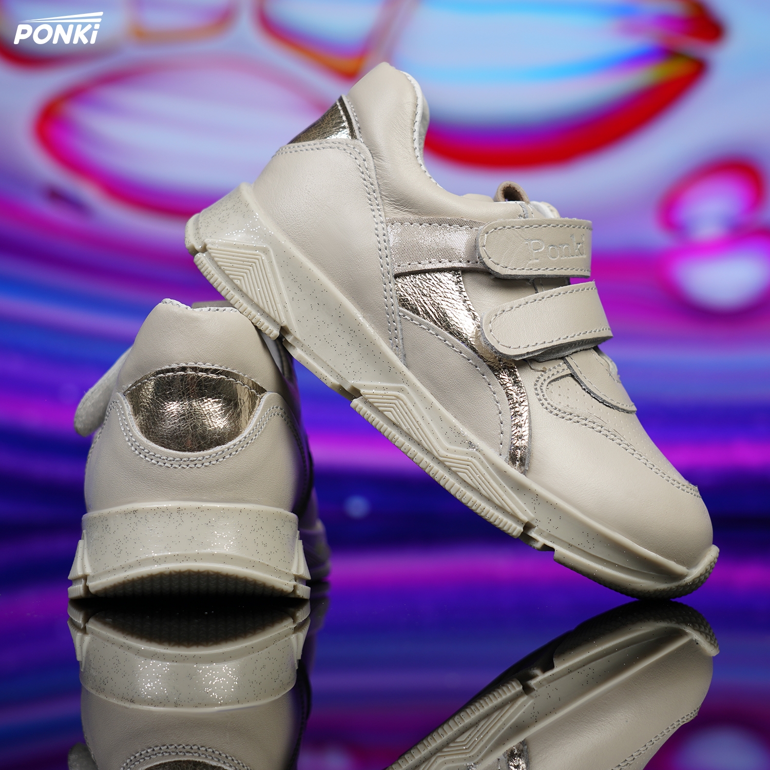 Baby shoes PONKI QUADRA BEIGE №19-21, №22-25