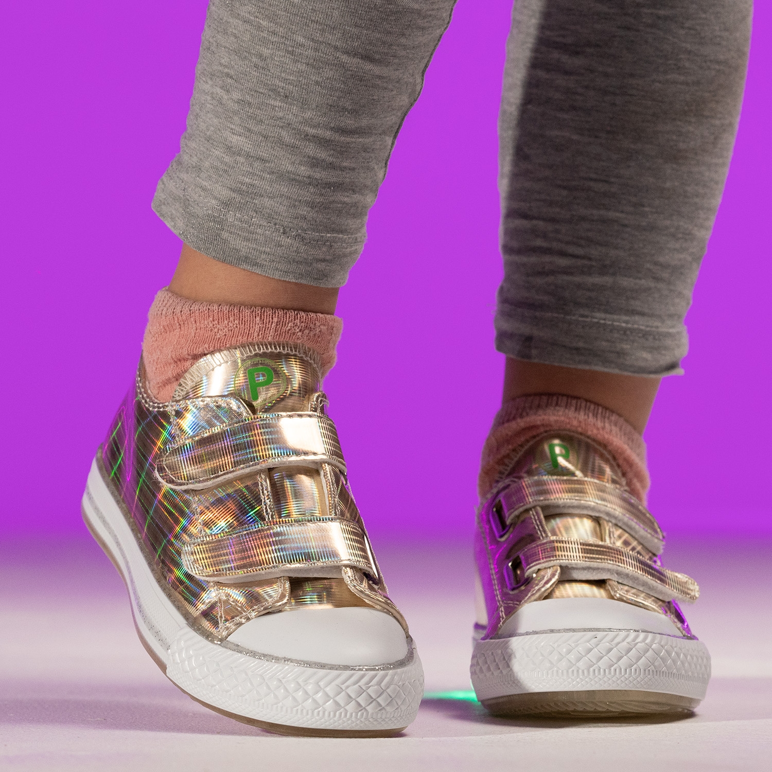 Baby sports shoes with luminous soles PONKI CNW-RS Gold №21-25