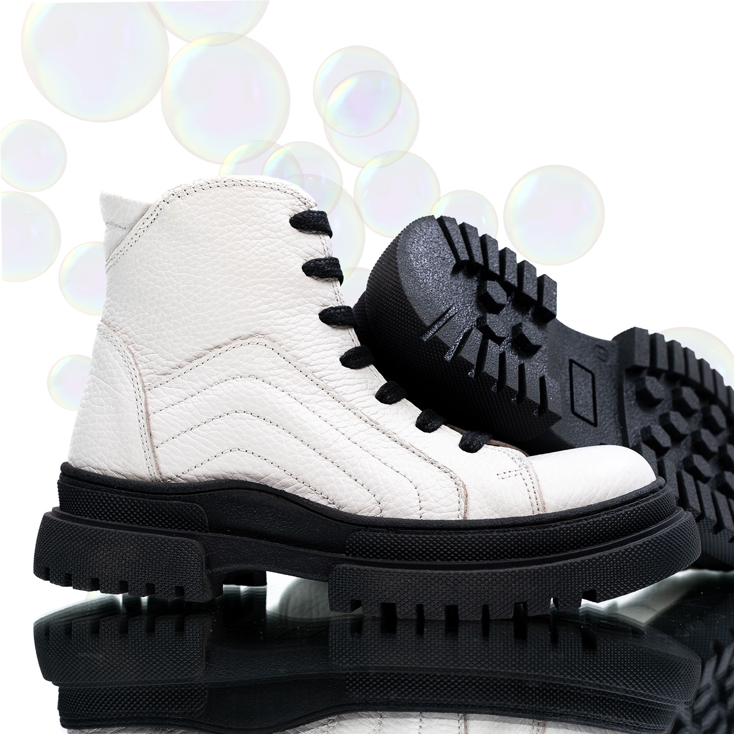 Children's autumn-winter boots PONKI WHITE №26-30