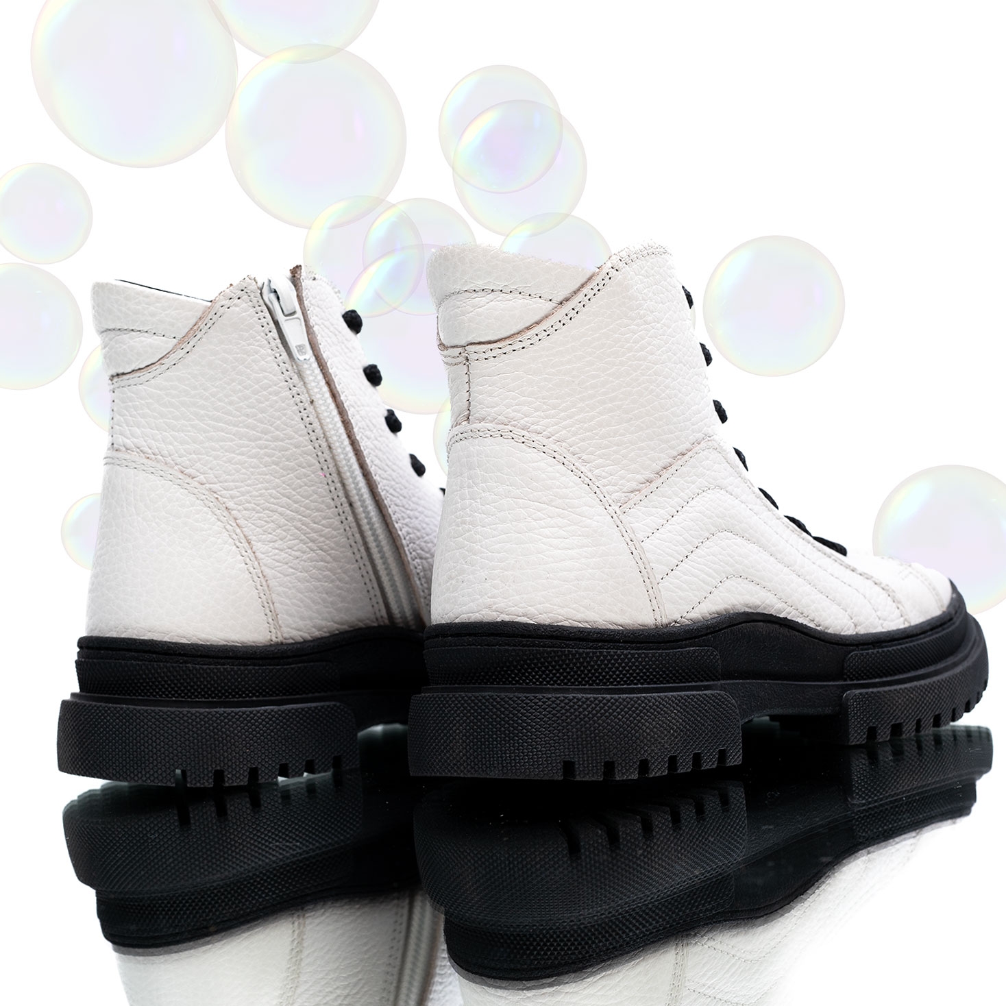 Children's autumn-winter boots PONKI WHITE №26-30