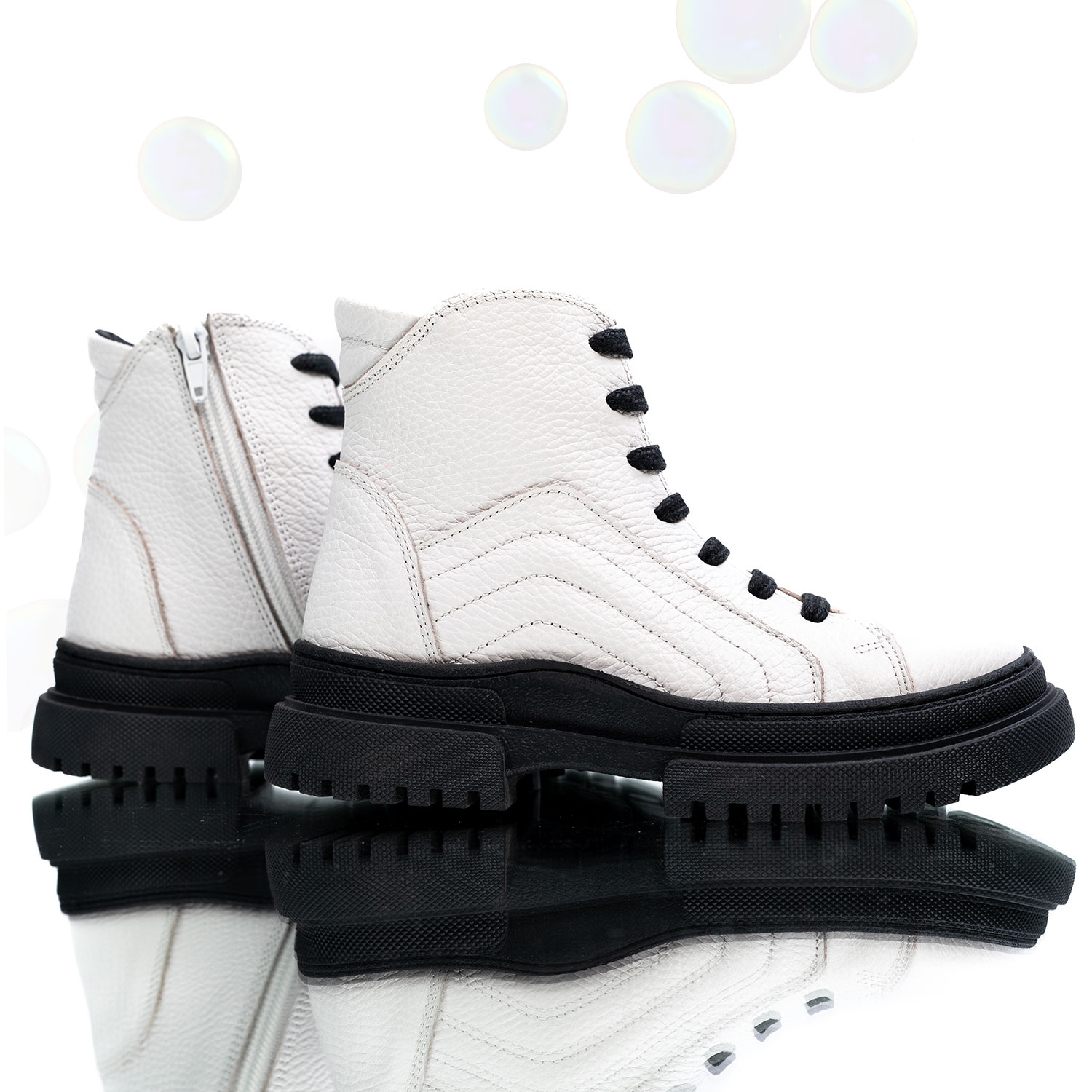 Children's autumn-winter boots PONKI WHITE №26-30