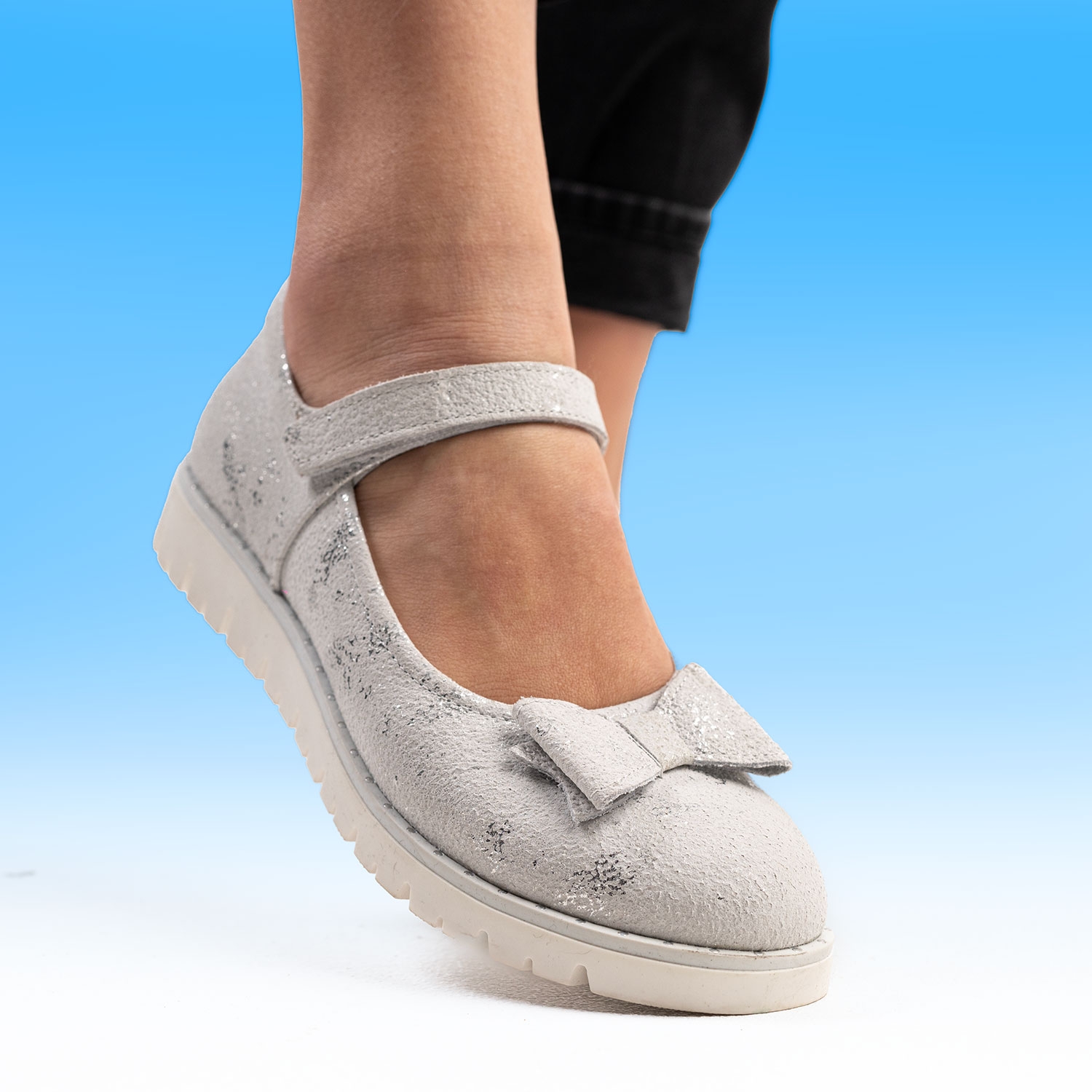 Children's ballerinas PONKI BELEZZA SILVER №26-30