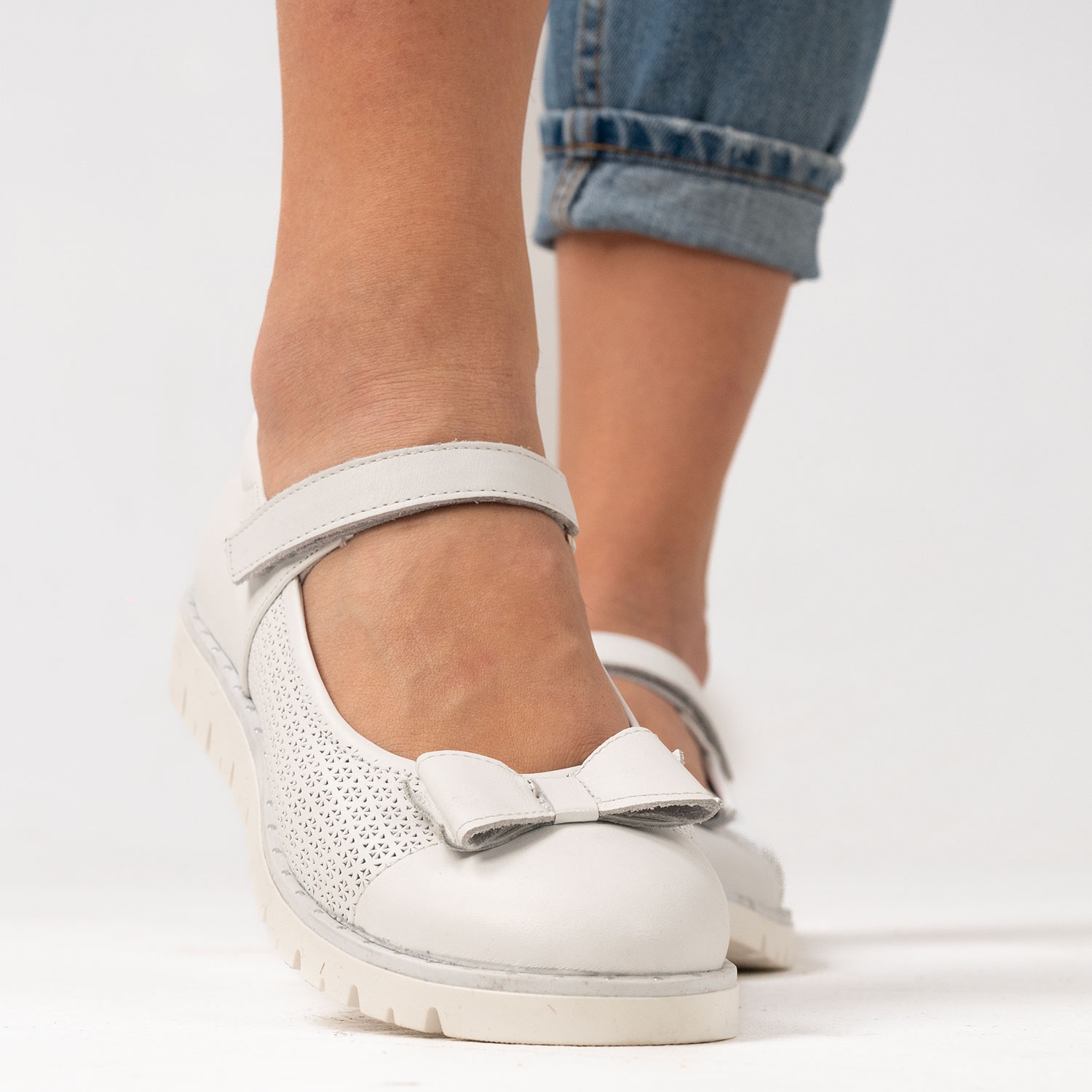 Children's ballerinas PONKI BELEZZA WHITE №26-30