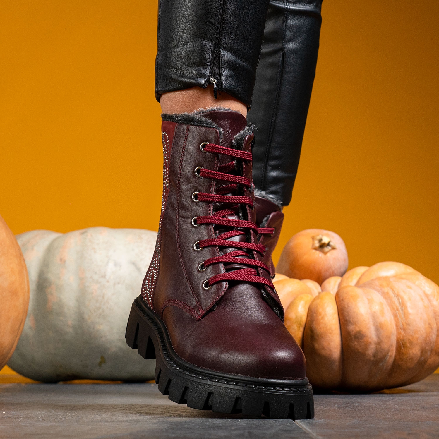 Children's boots PONKI Delhi Burgundy №26-30
