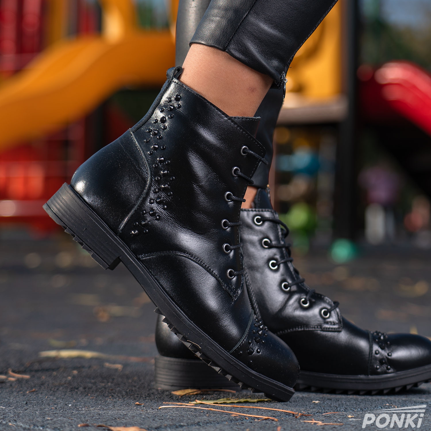 Children's boots PONKI ELGANDO BLACK №31-36