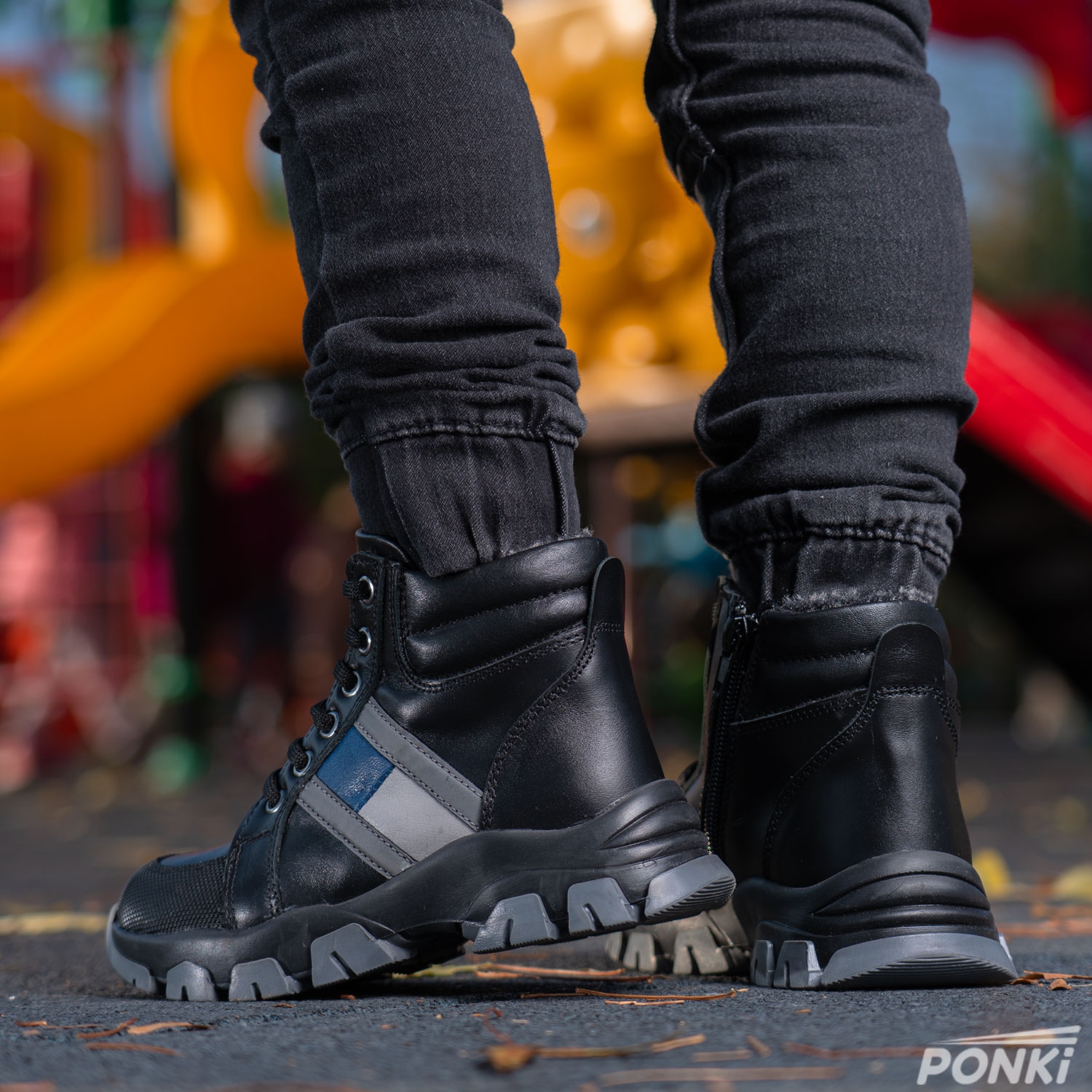 Children's boots PONKI HLFGR BLACK №26-30, №31-36