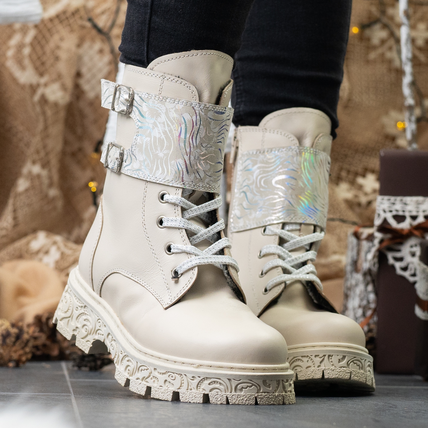 Children's Boots PONKI Malia Beige №32-37