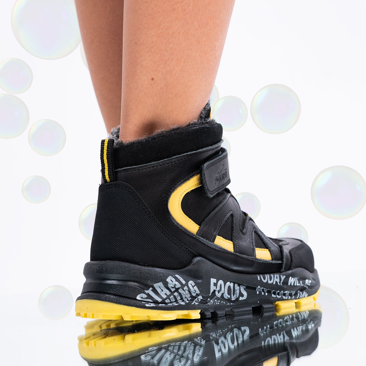 Children's boots PONKI STYLISH BLACK №31-36