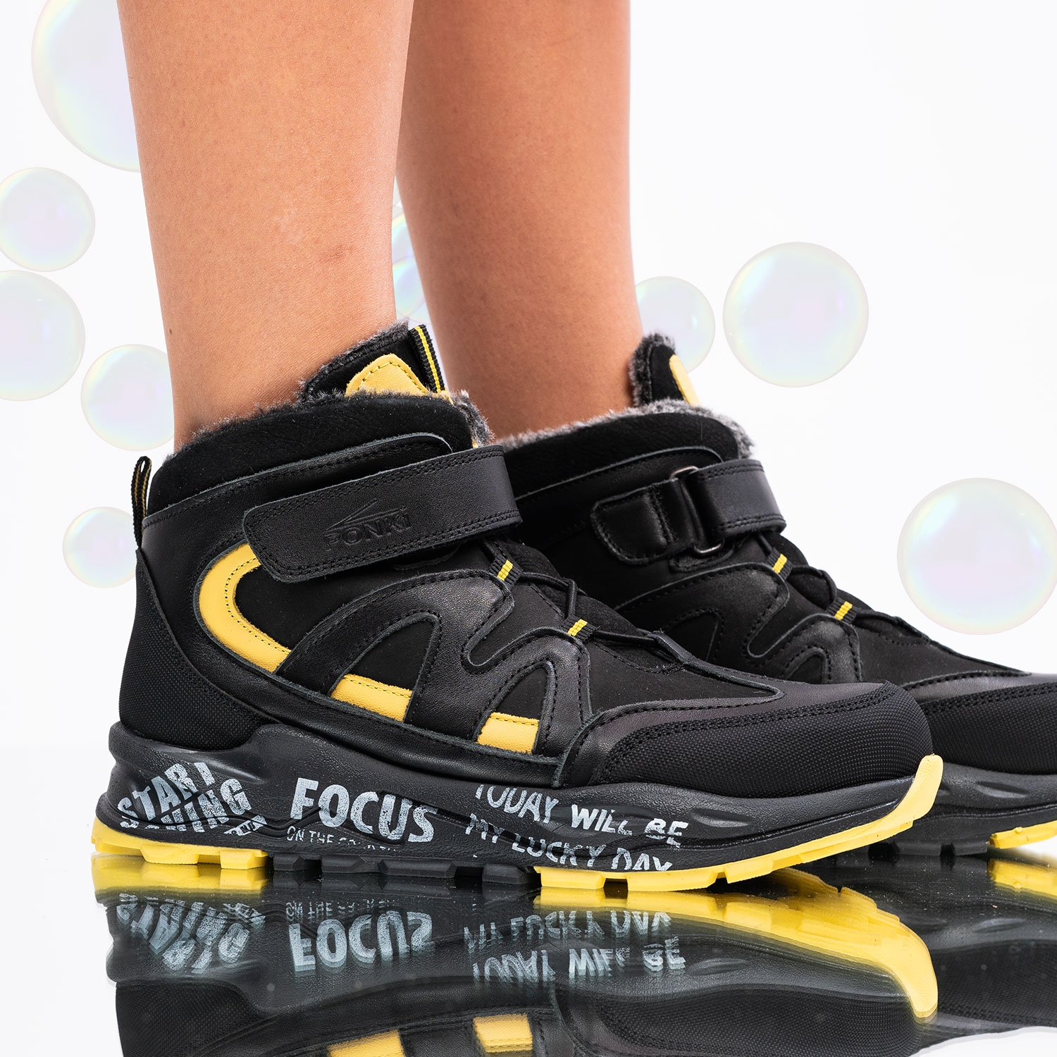 Children's boots PONKI STYLISH BLACK №31-36