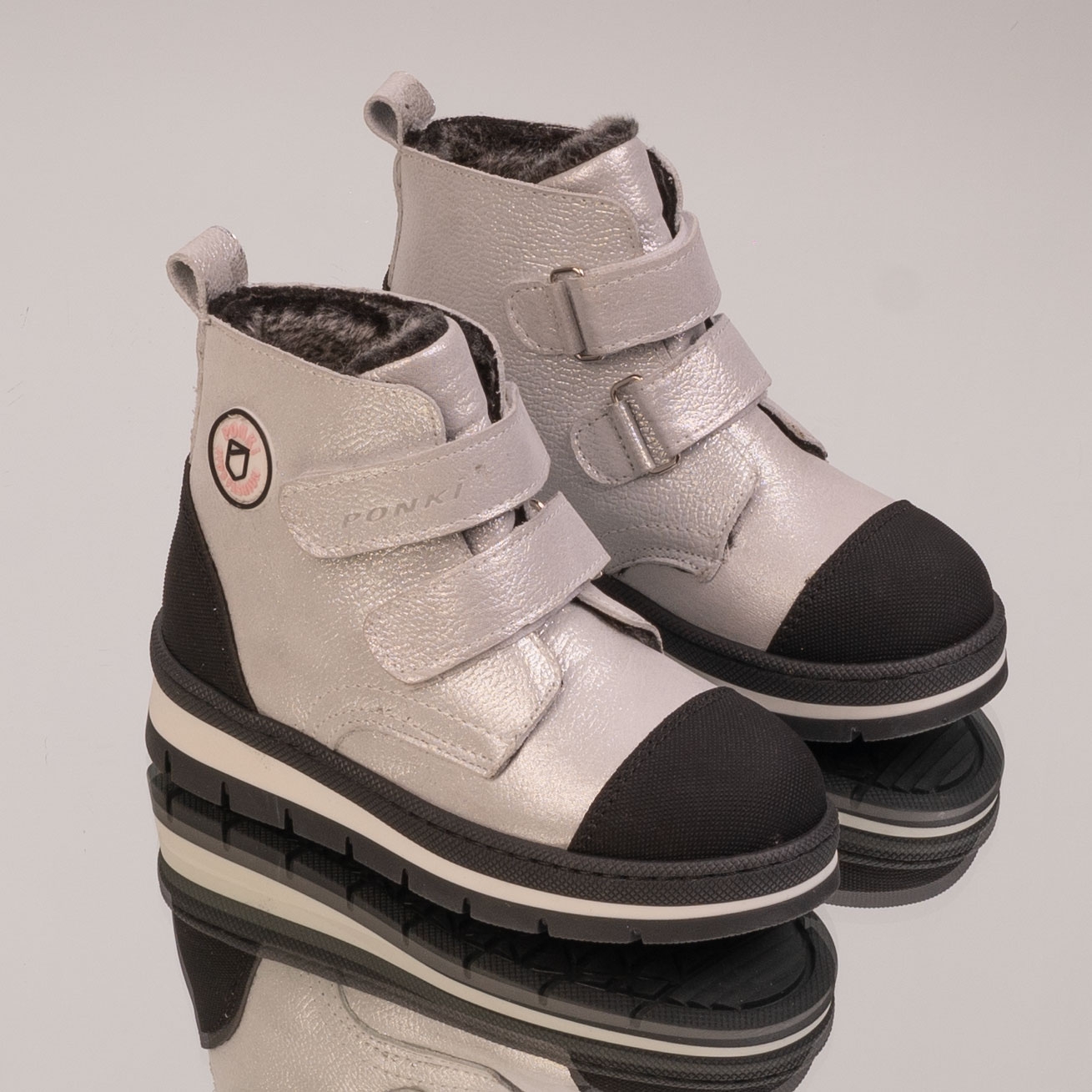 Children's boots PONKI VILGEFORTZ SILVER №26-30