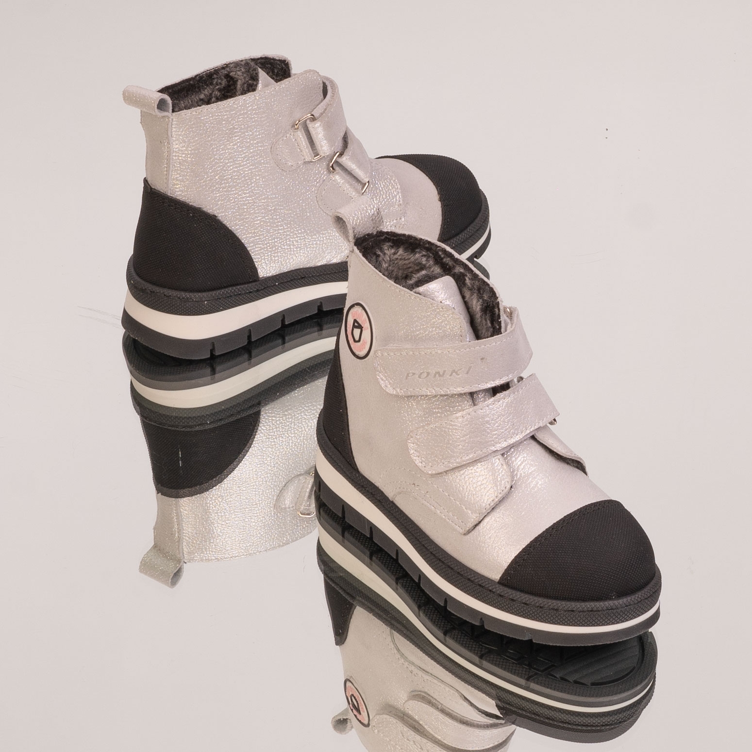 Children's boots PONKI VILGEFORTZ SILVER №26-30