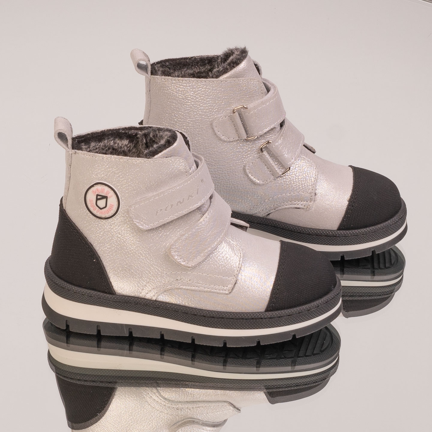 Children's boots PONKI VILGEFORTZ SILVER №26-30